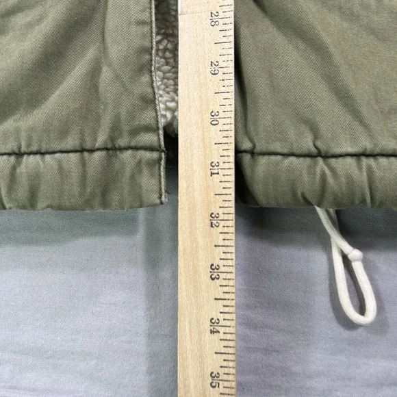 VTG Abercrombie & Fitch Jacket Mens XS Green Military Army Field Coat Lined Hood